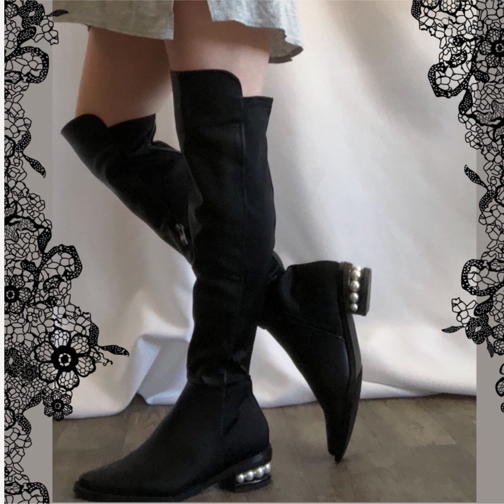 HP 🎉 Catherine Malandrino Over Knee Pearl Boots